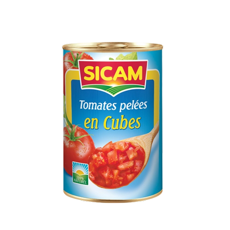 Sicam - Tomates pelées en cubes (400g)